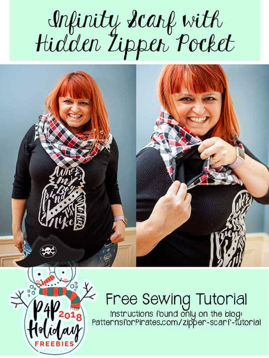Free Hidden Pocket Infinity Scarf Tutorial