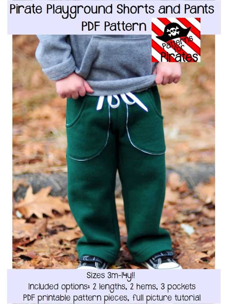 A photo of a finished Pirate Playground Shorts & Pants.