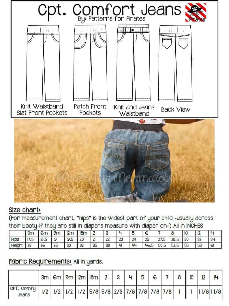 Beukende Identificeren veel plezier Cpt. Comfort Jeans - Patterns for Pirates