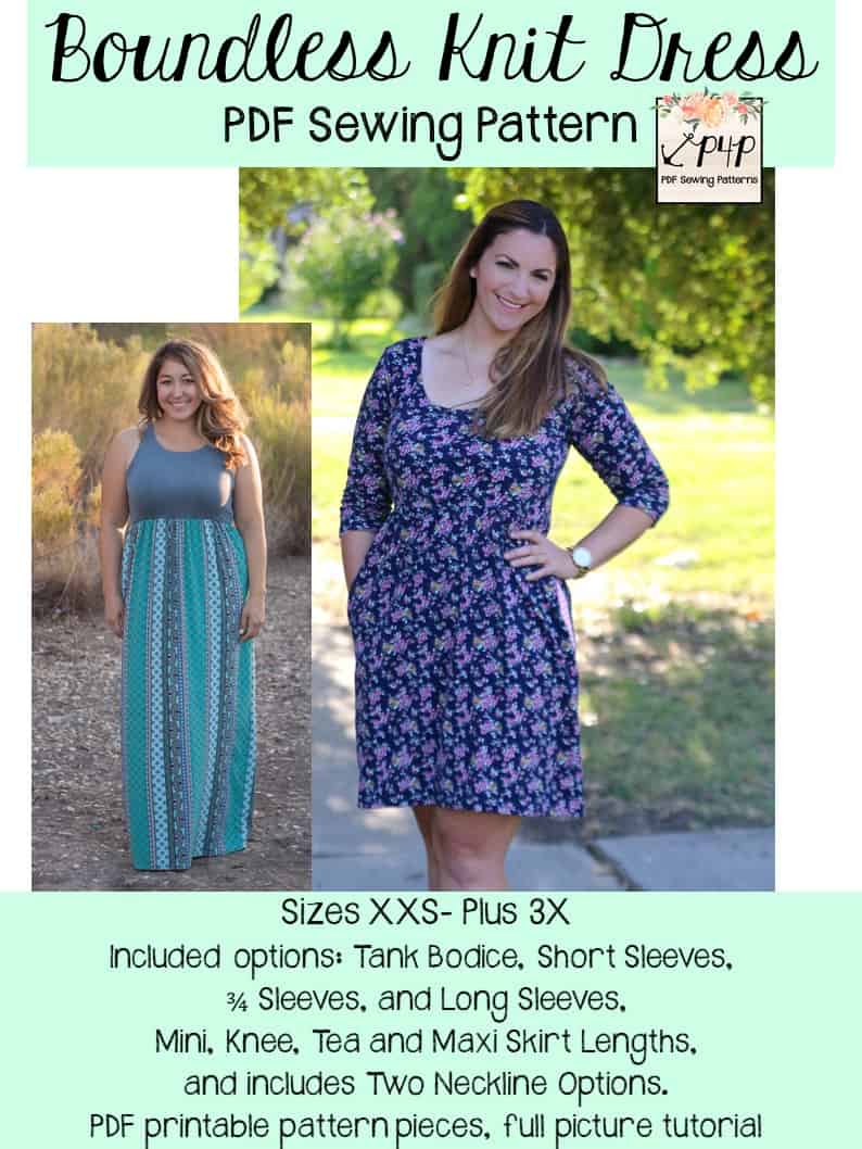 Maxi Dress Sewing PDF Pattern Womens Maxi Dress Pattern Maxi Dress Patterns  for Women 