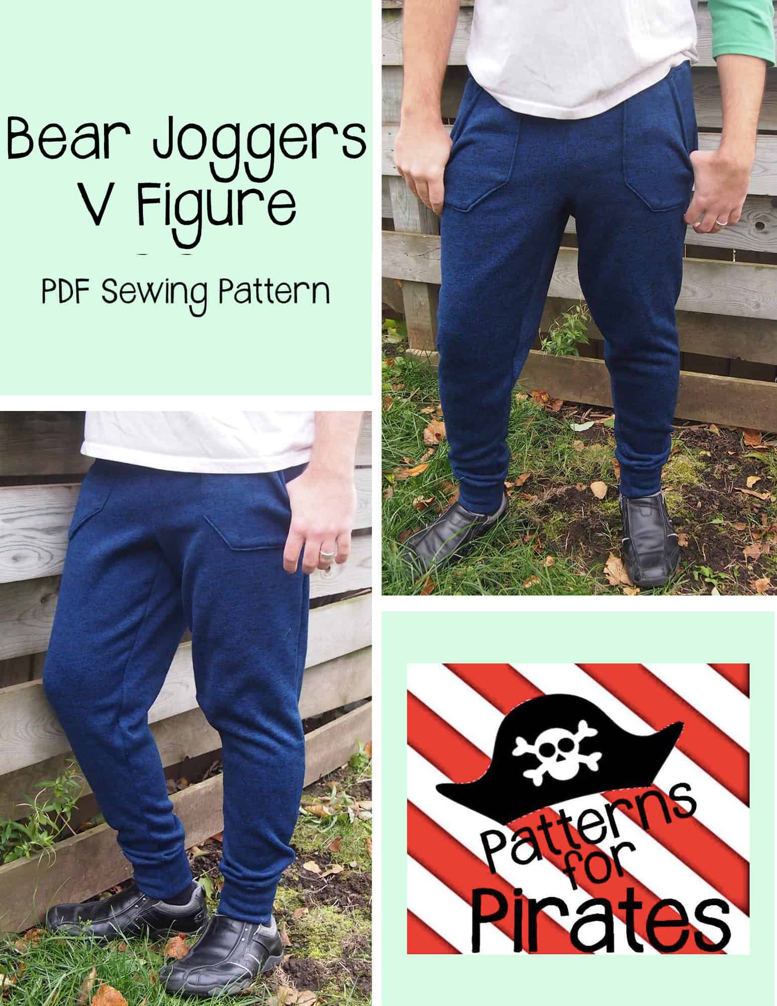 Bear Joggers - V Figure - Patterns for Pirates