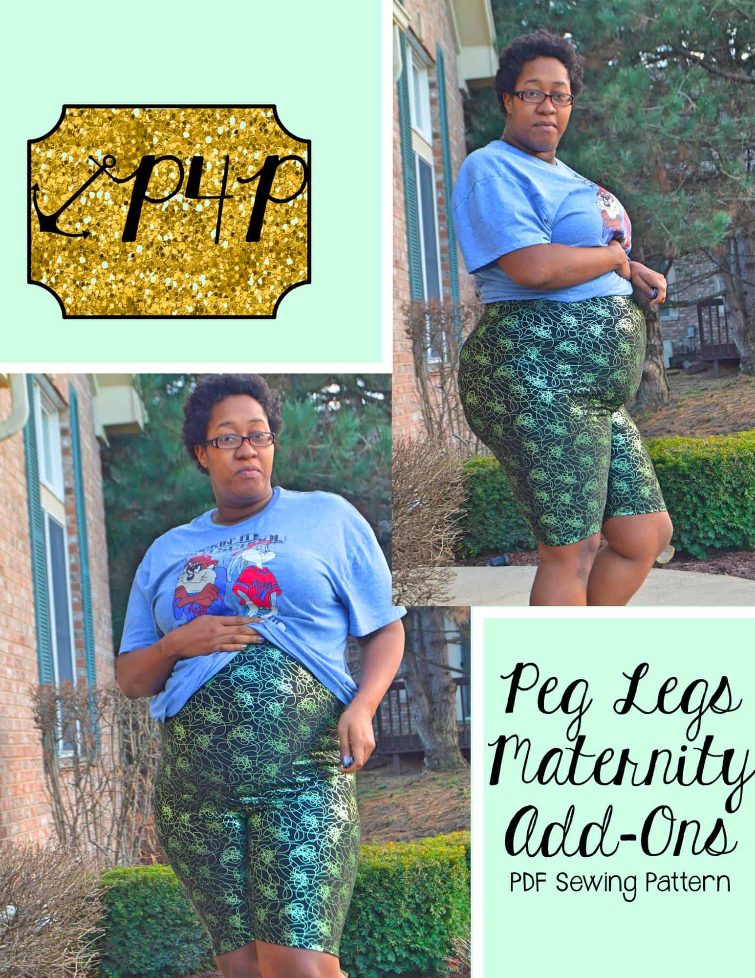 UNDERBELLY Maternity Shorties PDF Sewing Pattern Bum Huggers