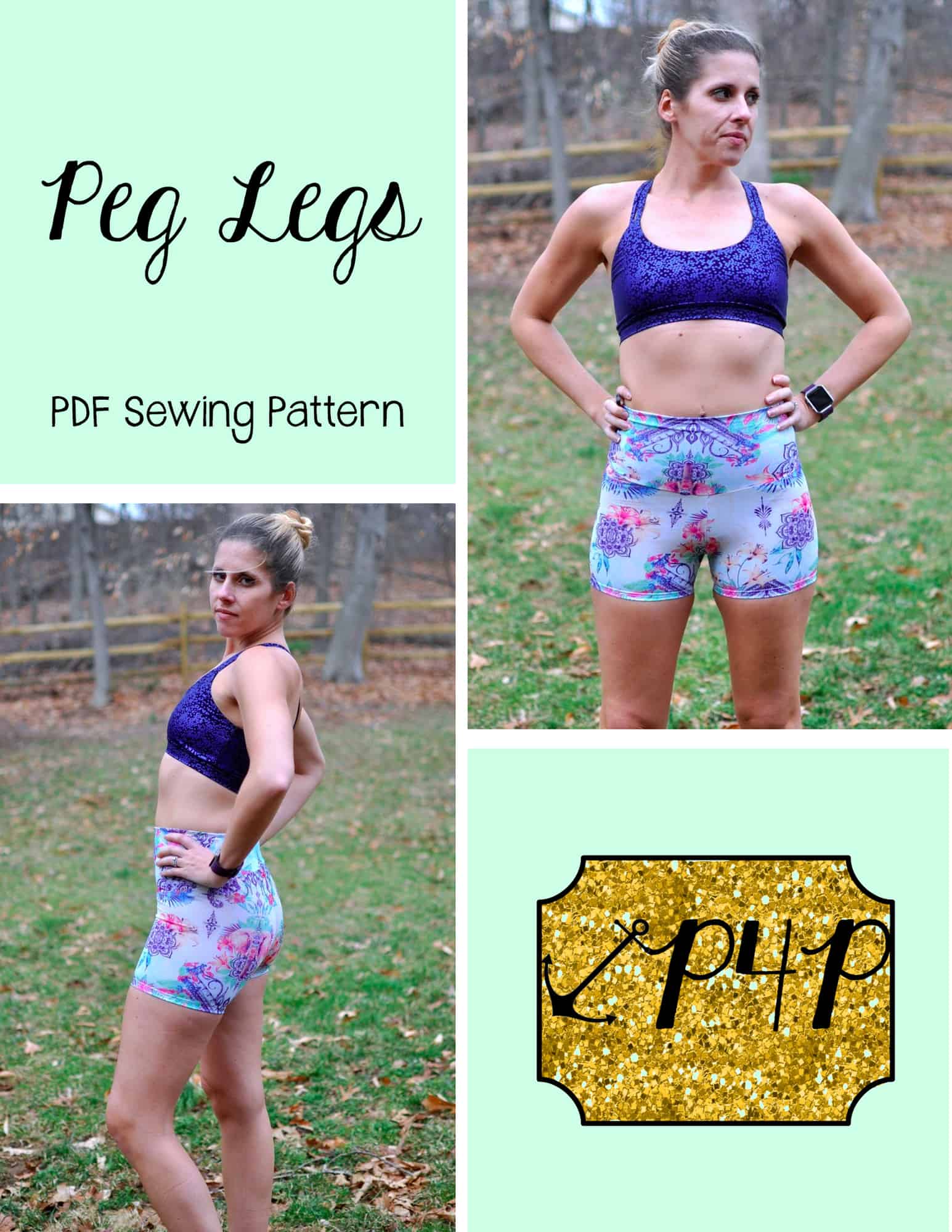 High Waist Leggings And Bike Shorts PDF Sewing Pattern Make ...