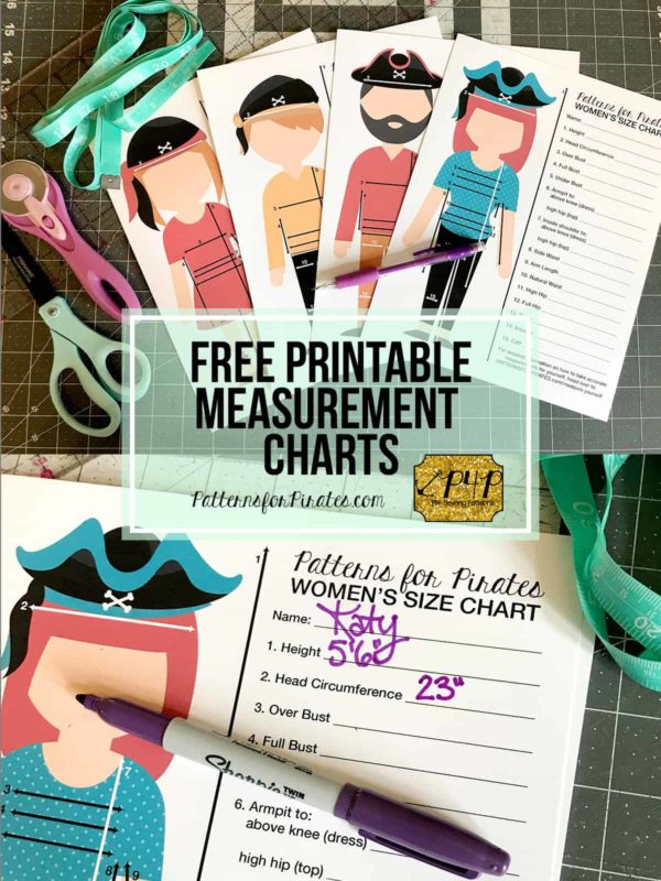Free Printable Measurement Charts - Patterns for Pirates