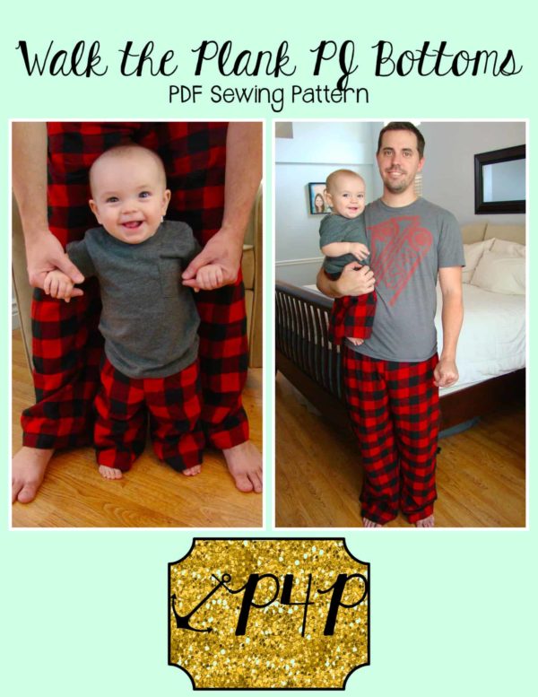 Walk the Plank PJ Bottoms- Youth Unisex - Patterns for Pirates