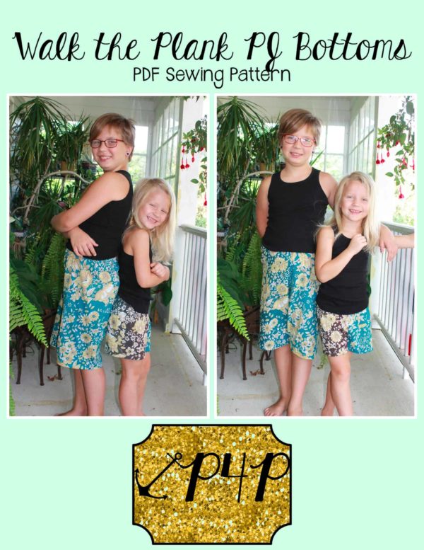 Walk the Plank PJ Bottoms- Youth Unisex - Patterns for Pirates