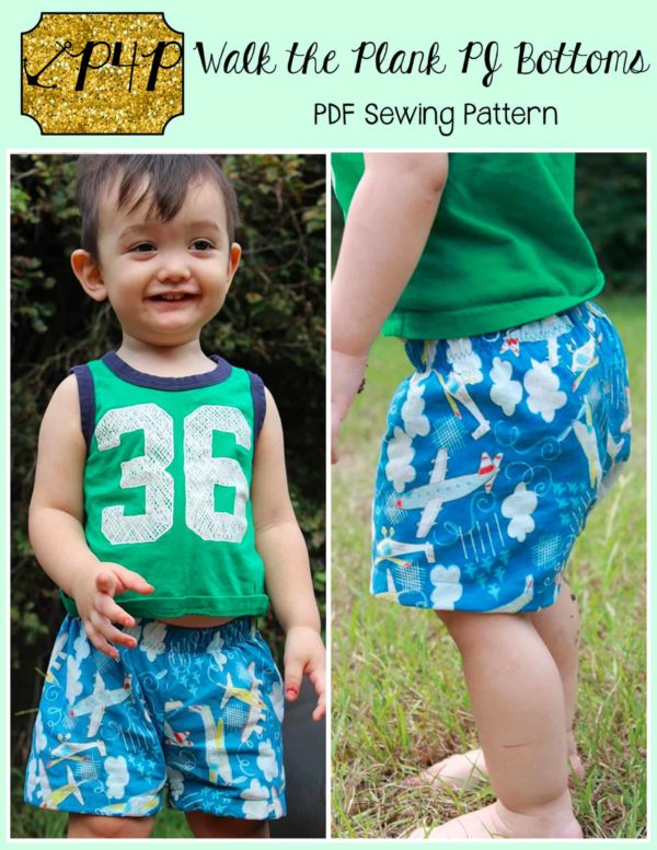 Walk the Plank PJ Bottoms- Youth Unisex - Patterns for Pirates