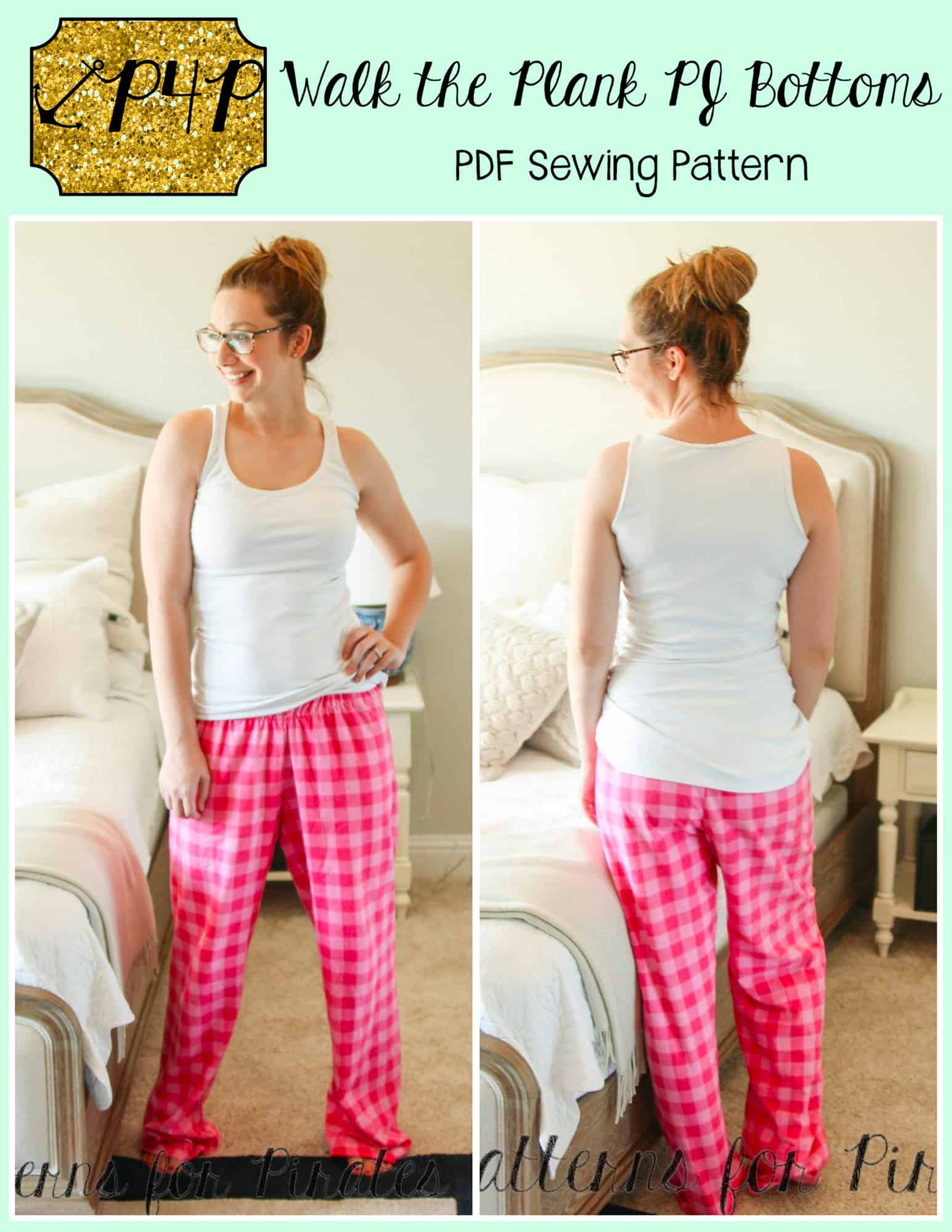 Walk the Plank PJ Bottoms- Adult Unisex - Patterns for Pirates