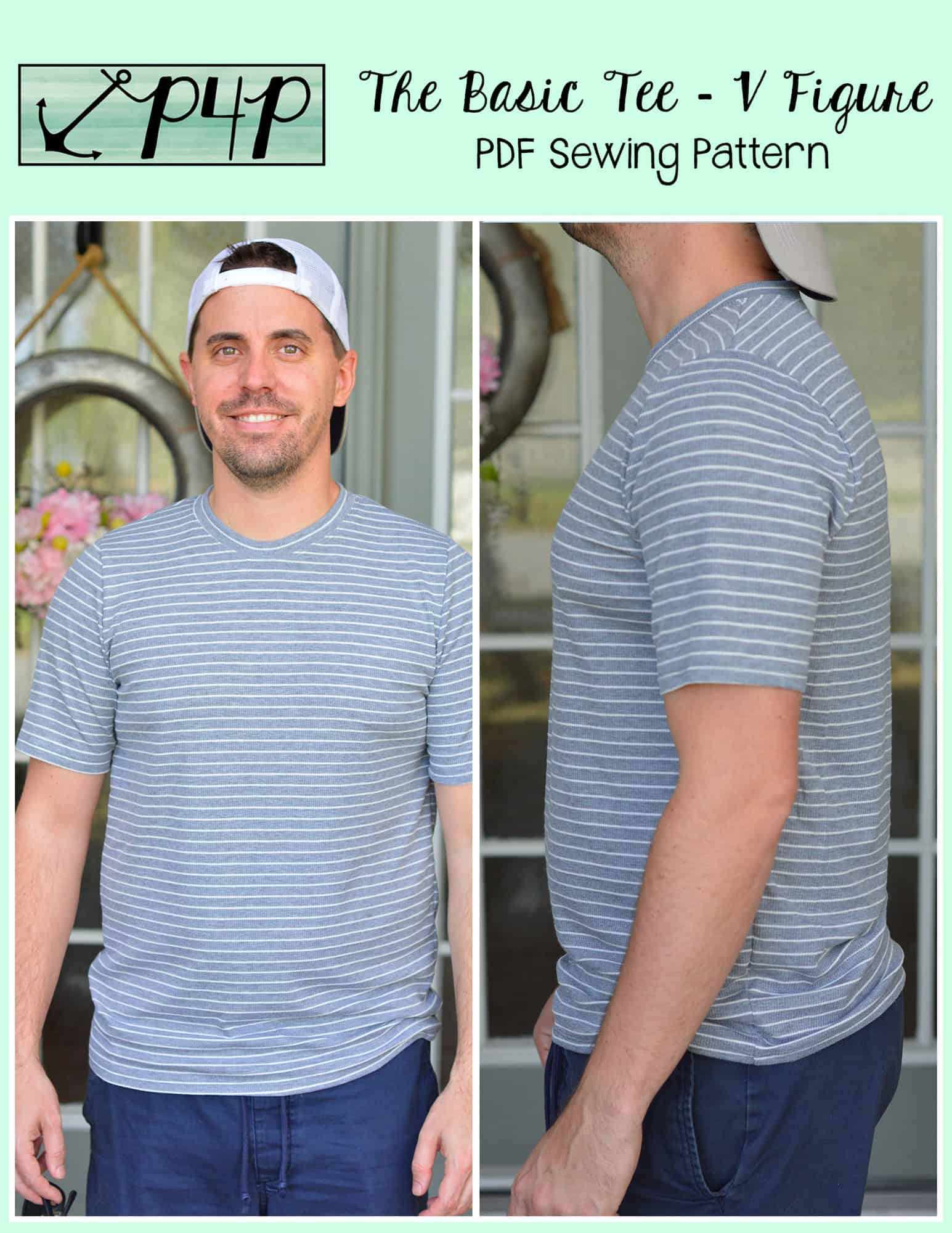 Men's crew neck long sleeve T shirt – free PDF sewing pattern – Tiana's  Closet