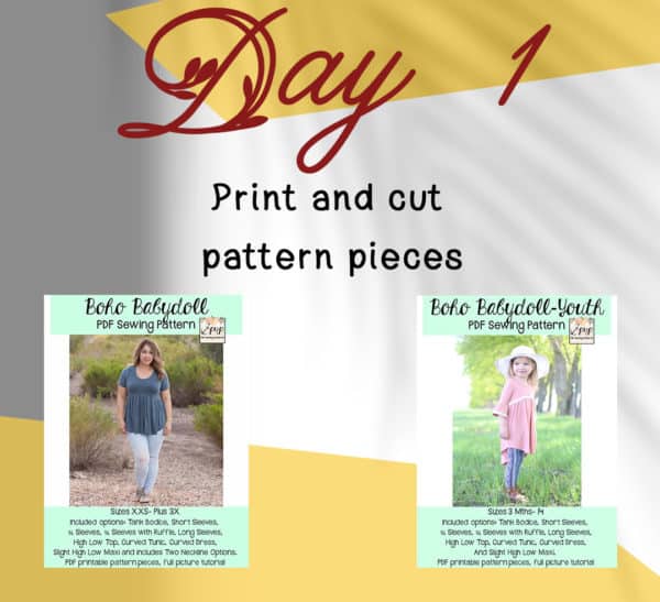 Boho Babydoll SAL day 1 (print and cut pattern) - Patterns for Pirates