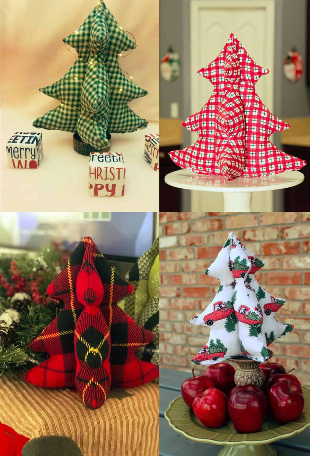 2019 Holiday Freebies :: Festive Fabric Trees - Patterns for Pirates