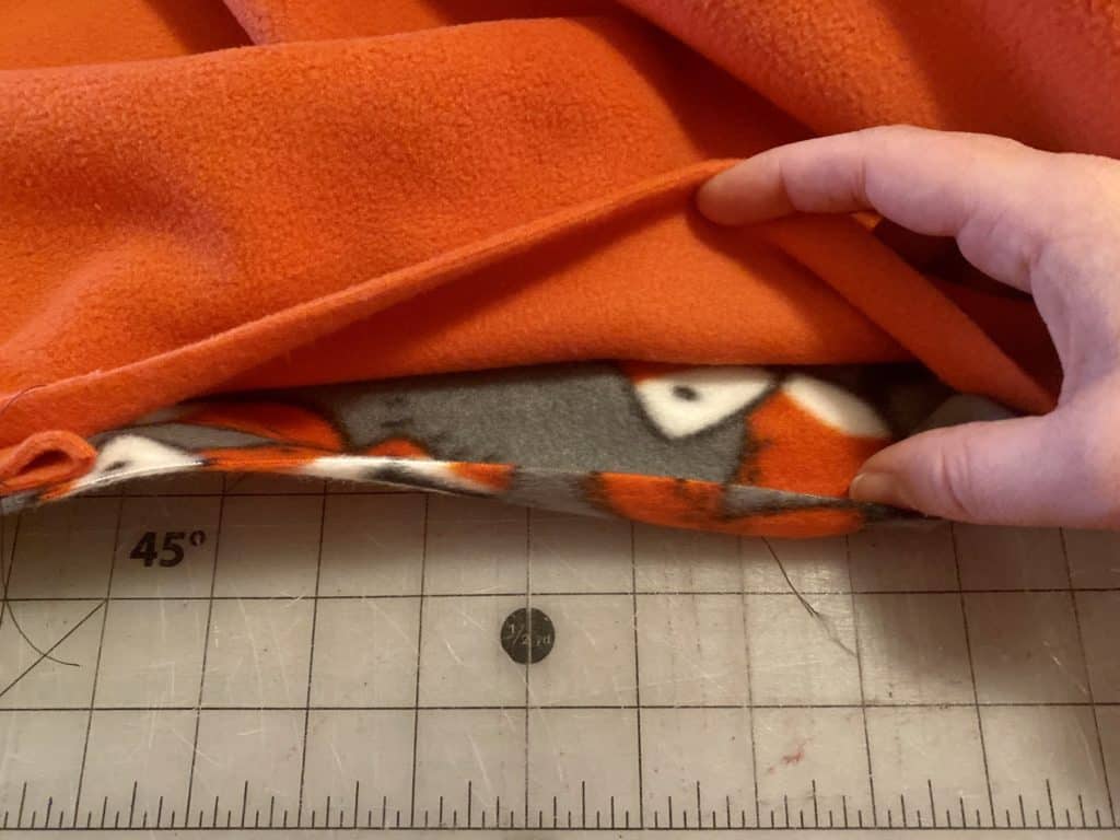 Patchwork Pattern Print Hooded Blanket