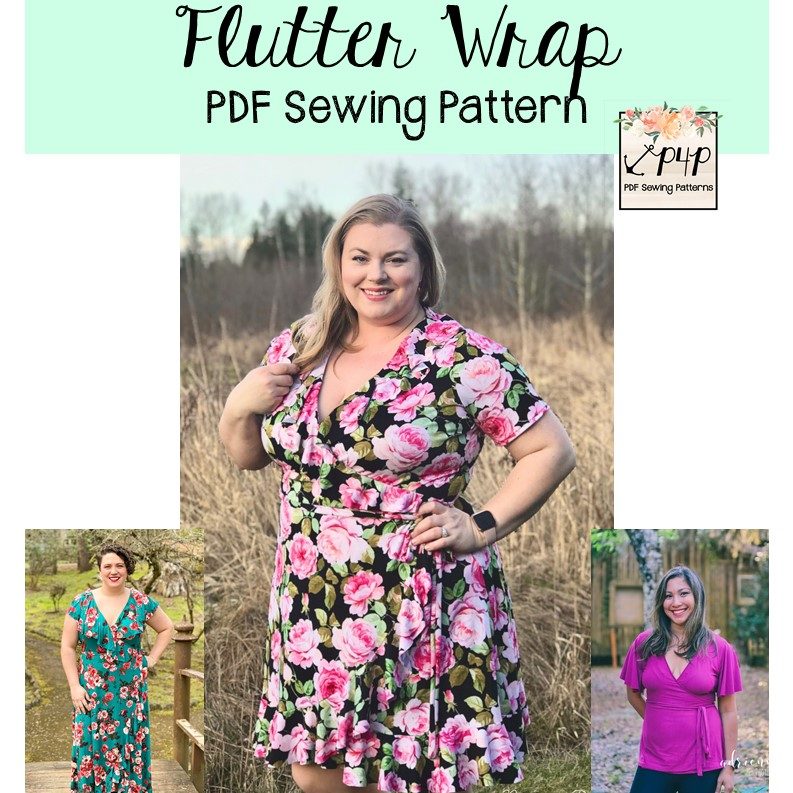 Flutter sleeve Wrap Dress pattern | Dresses Images 2022