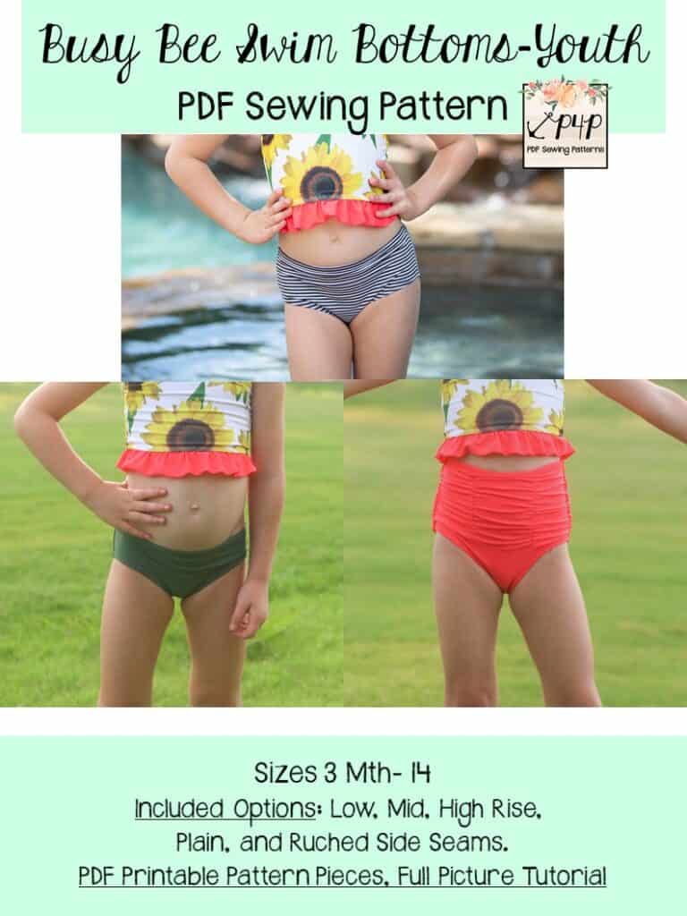 New Pattern Releases :: Sunflower Swim Top + Busy Bee Swim Bottoms! -  Patterns for Pirates