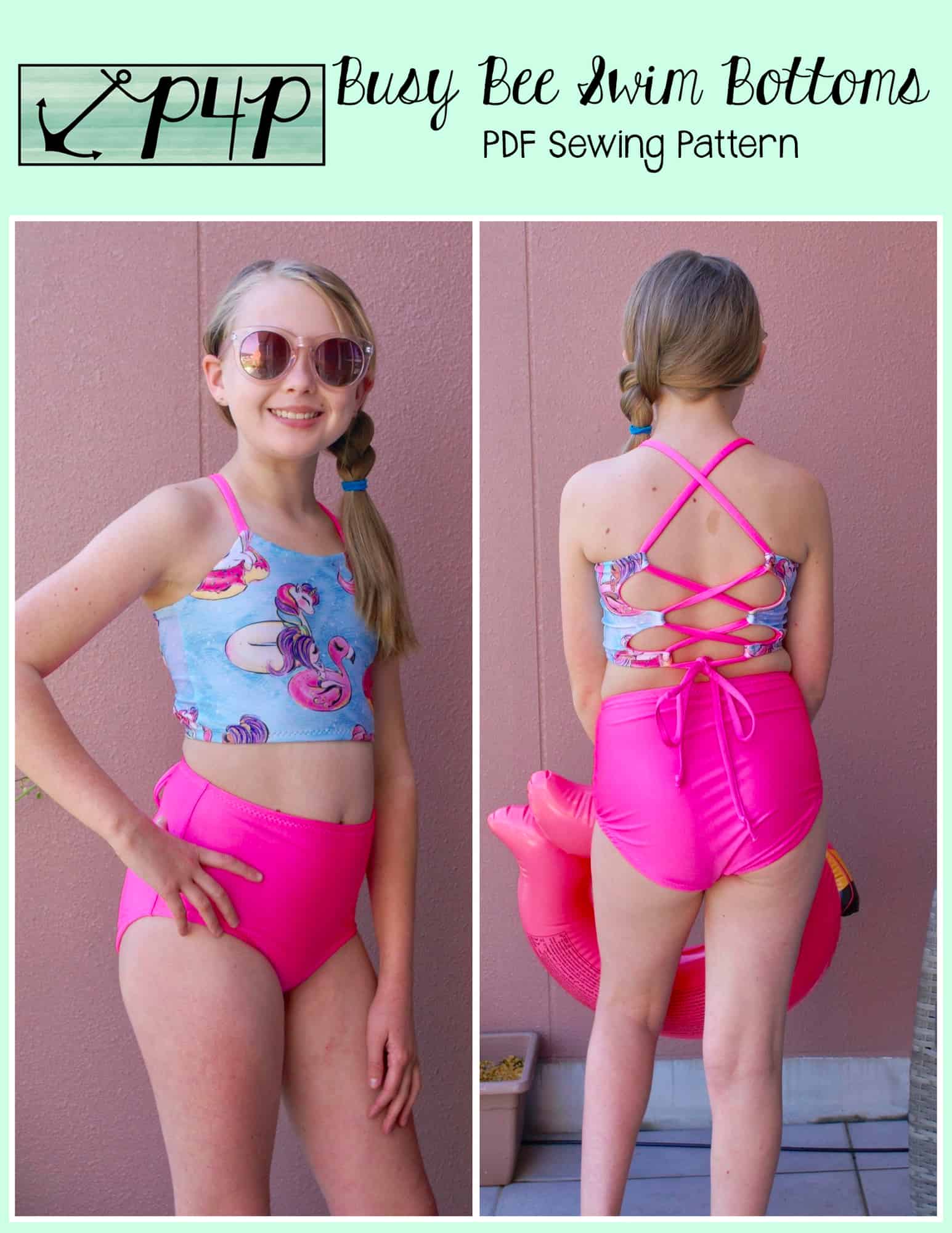 Busy Bee Swim Bottoms- Youth - Patterns for Pirates