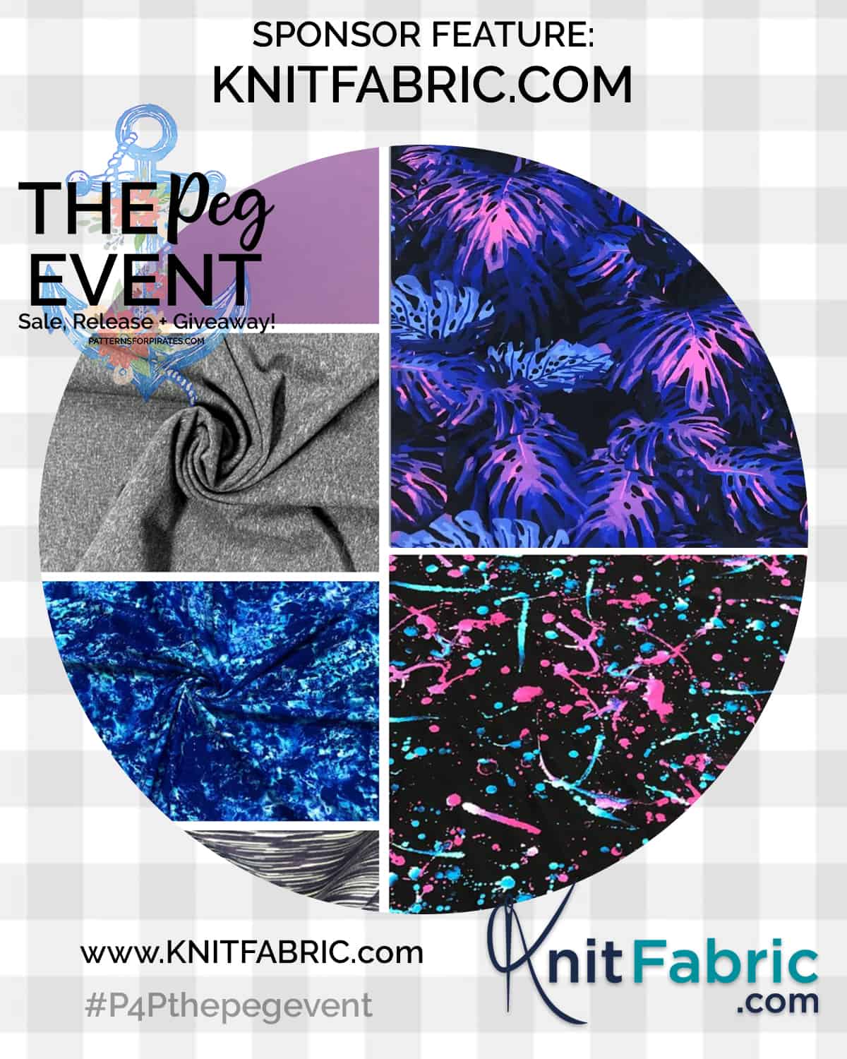 The Peg Event Peg Leg Video Talk Fabric with Judy Patterns for