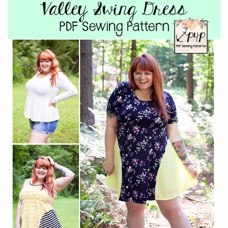 The designer's photo of a finished Valley Swing Dress.