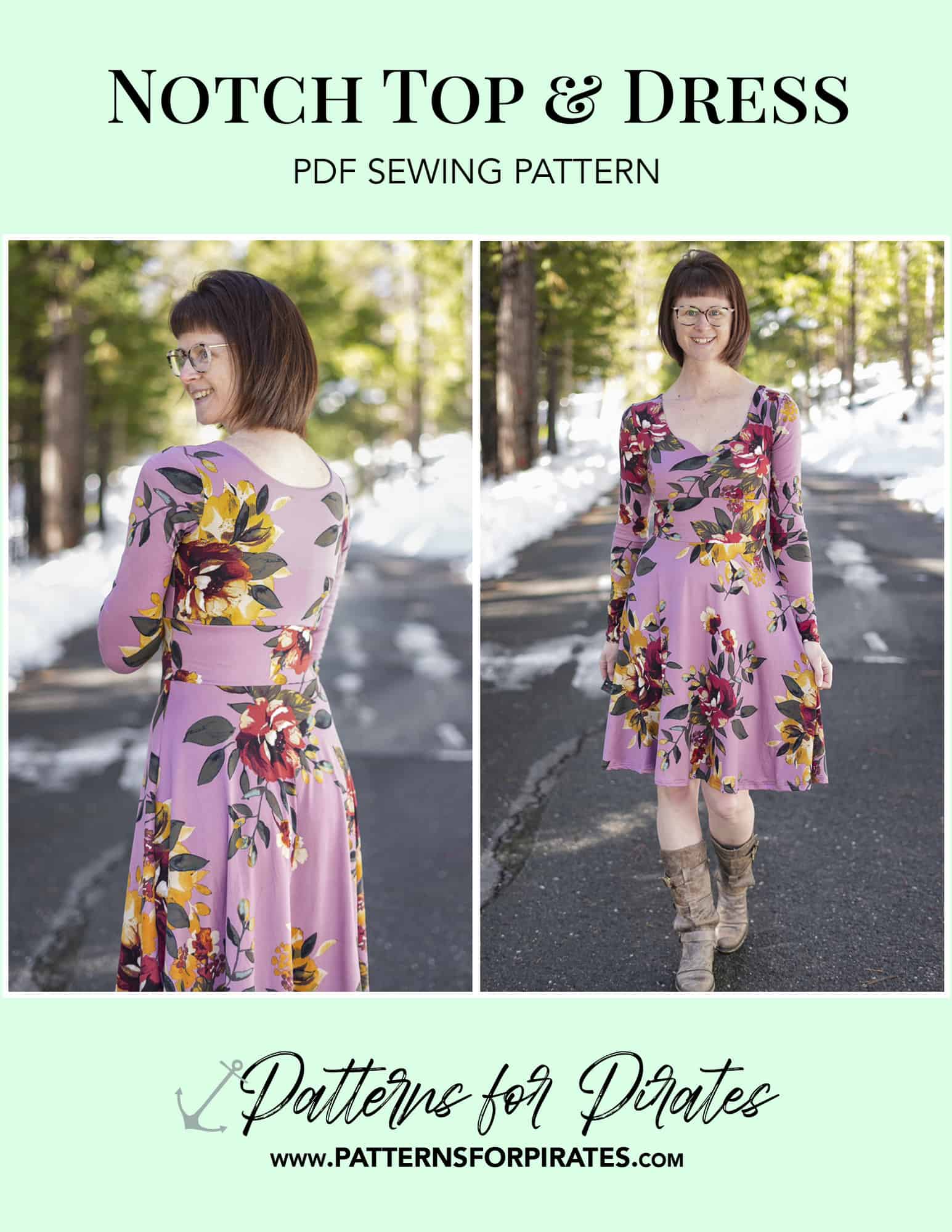 Notch Top & Dress - Patterns for Pirates