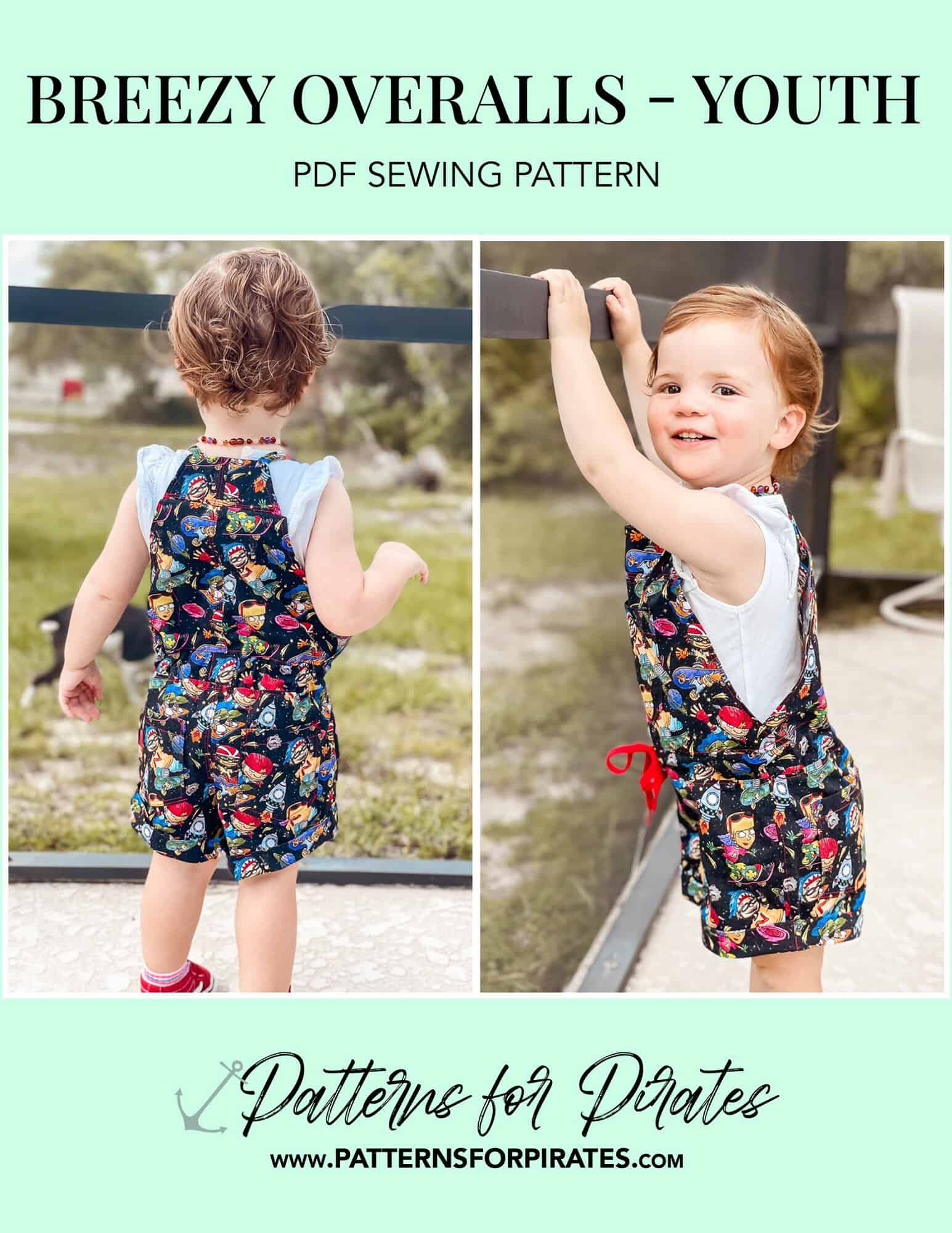 Breezy Overalls - Youth - Patterns for Pirates
