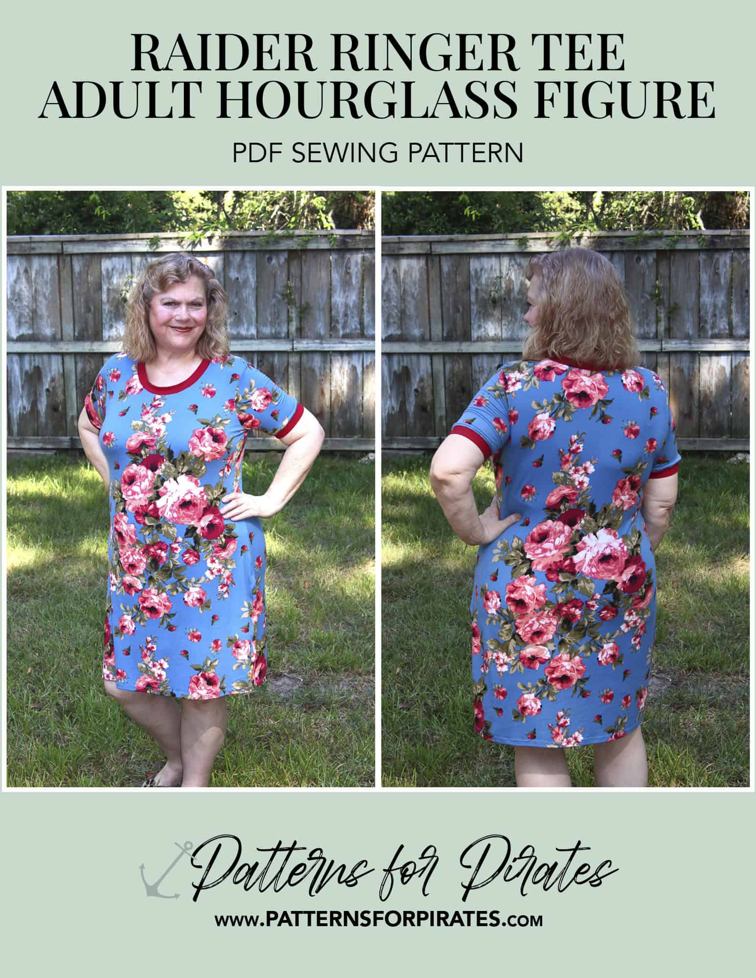 Raider Ringer Tee - Hourglass Figure - Patterns for Pirates