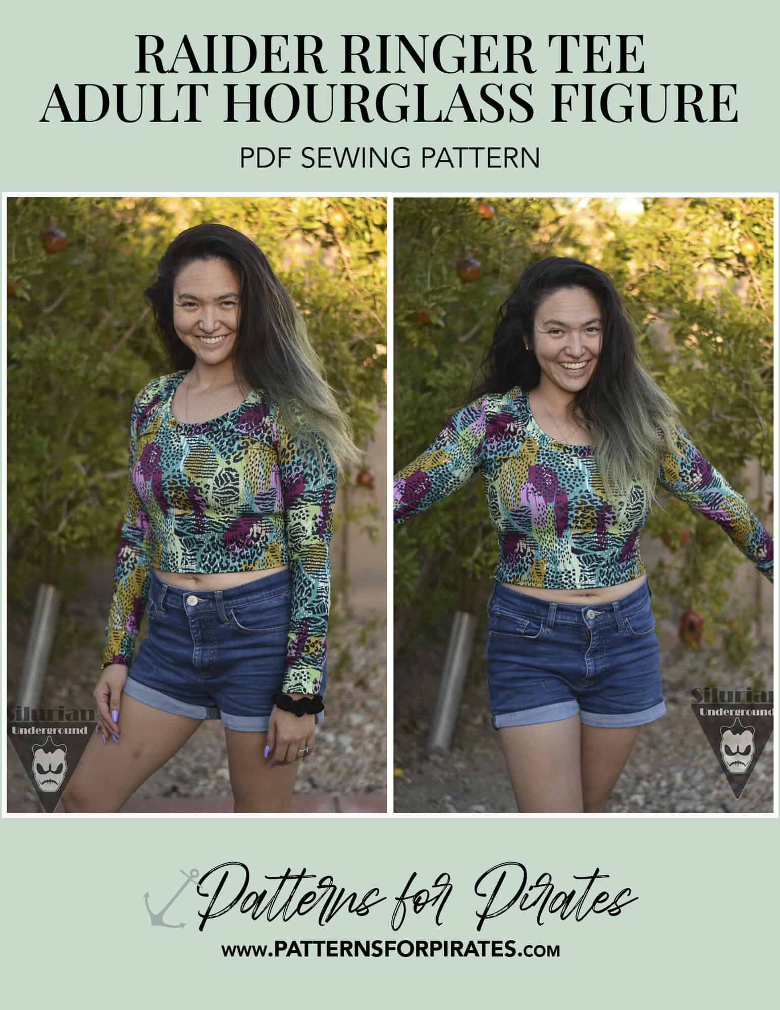 Raider Ringer Tee - Hourglass Figure - Patterns for Pirates