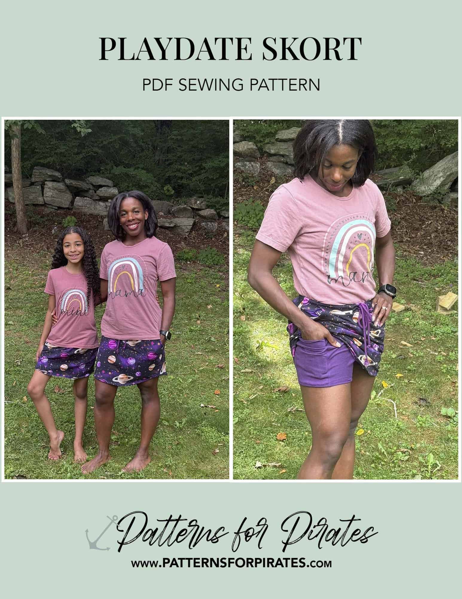 Playdate Skort Patterns for Pirates